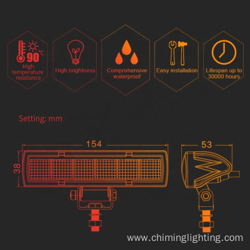 6" led work light bar automotive lighting